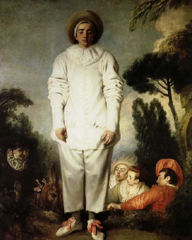 Jean antoine Watteau gilles Sweden oil painting art